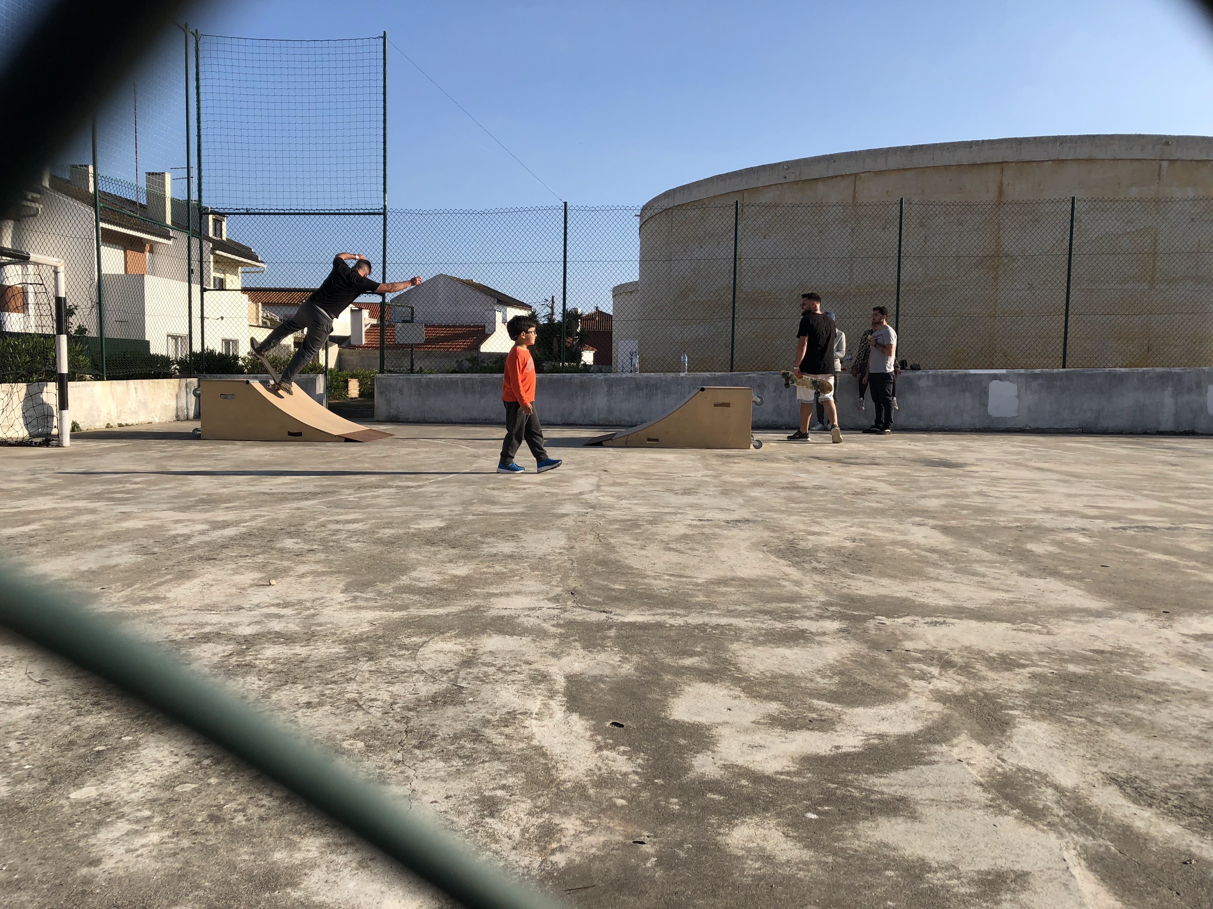 Someone on the ramp